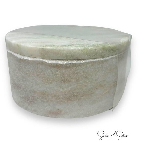 Threshold Onyx Stone Statement Container White‎ Round Storage w/ Lid - Target - Picture 4 of 7